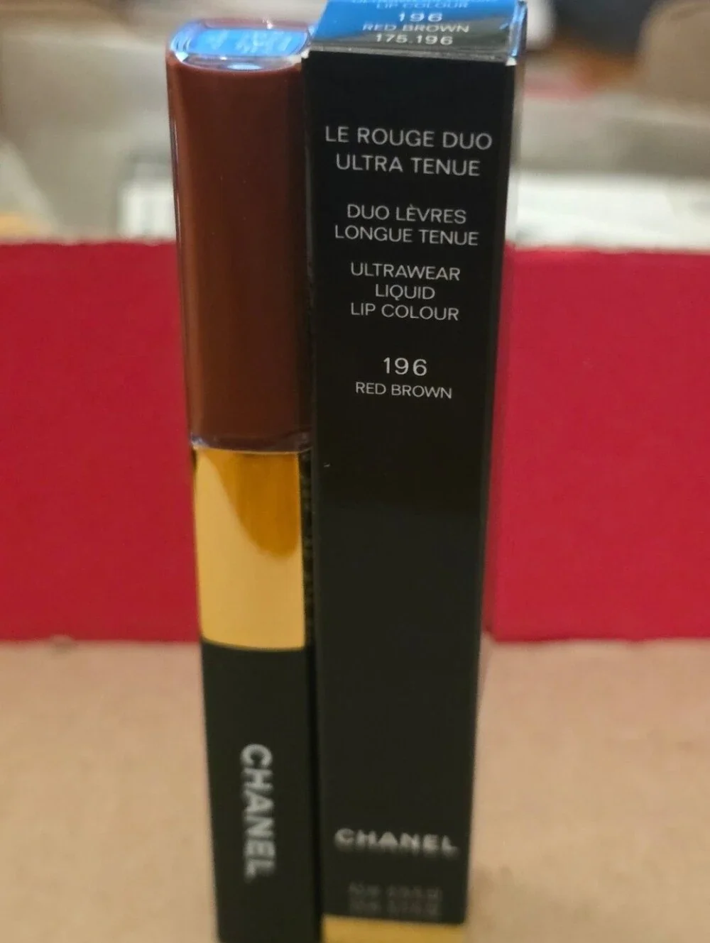 CHANEL LE ROUGE DUO ULTRA TENUE Ultrawear Liquid Lip Colour 196 RED BROWN. BNIB